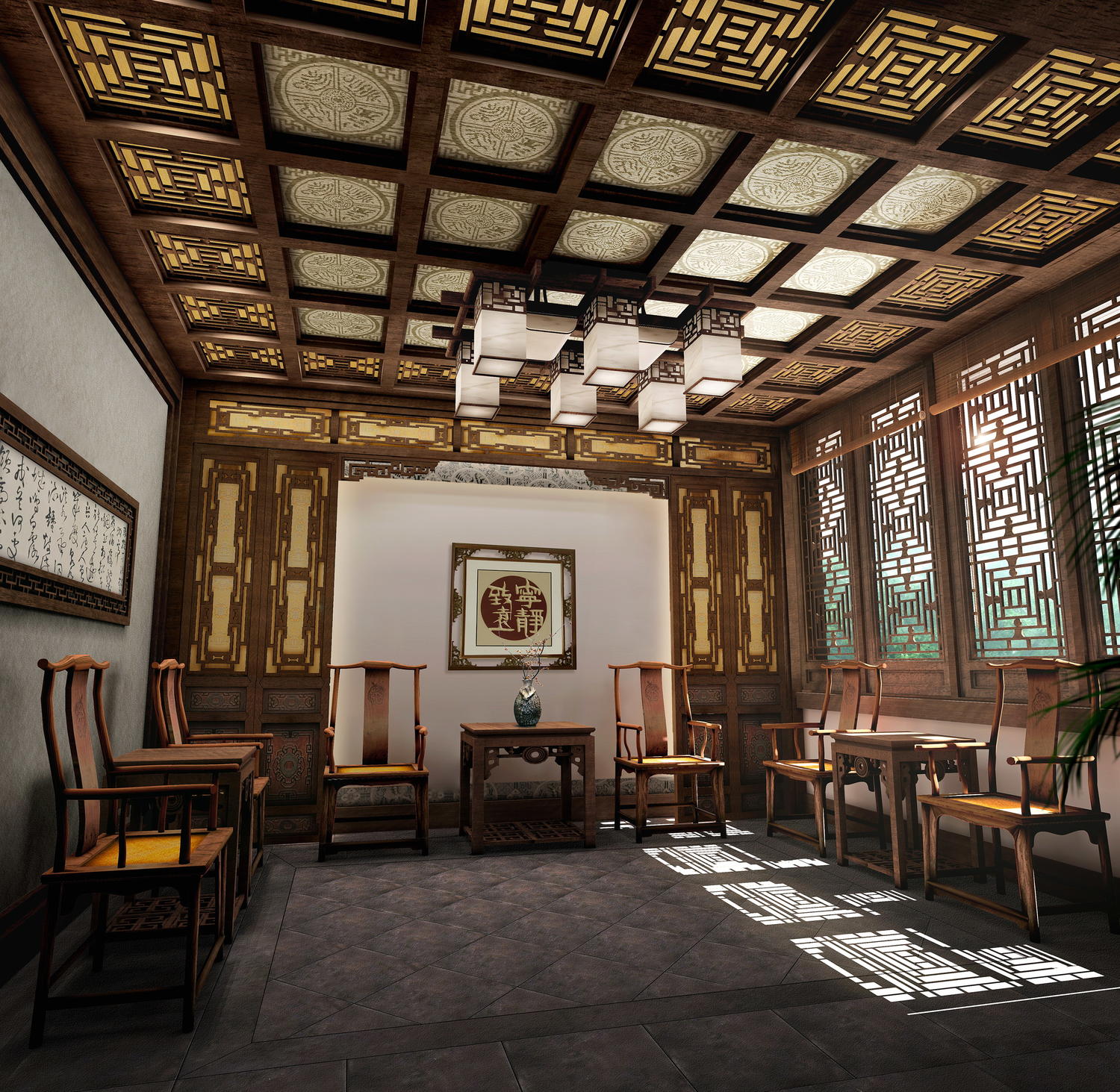 徐匯區(qū)180平辦公室裝修四合院風格設計-第4張圖片-上海古都建筑設計集團 徐匯區(qū)180平辦公室裝修四合院風格設計-第4張圖片-上海古都建筑設計集團