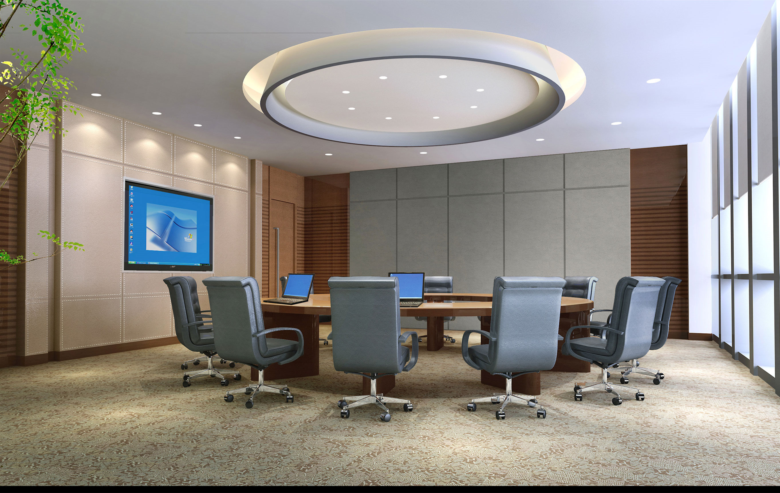 寬曠會議室裝修設(shè)計-第6張圖片-上海古都建筑設(shè)計集團(tuán)
