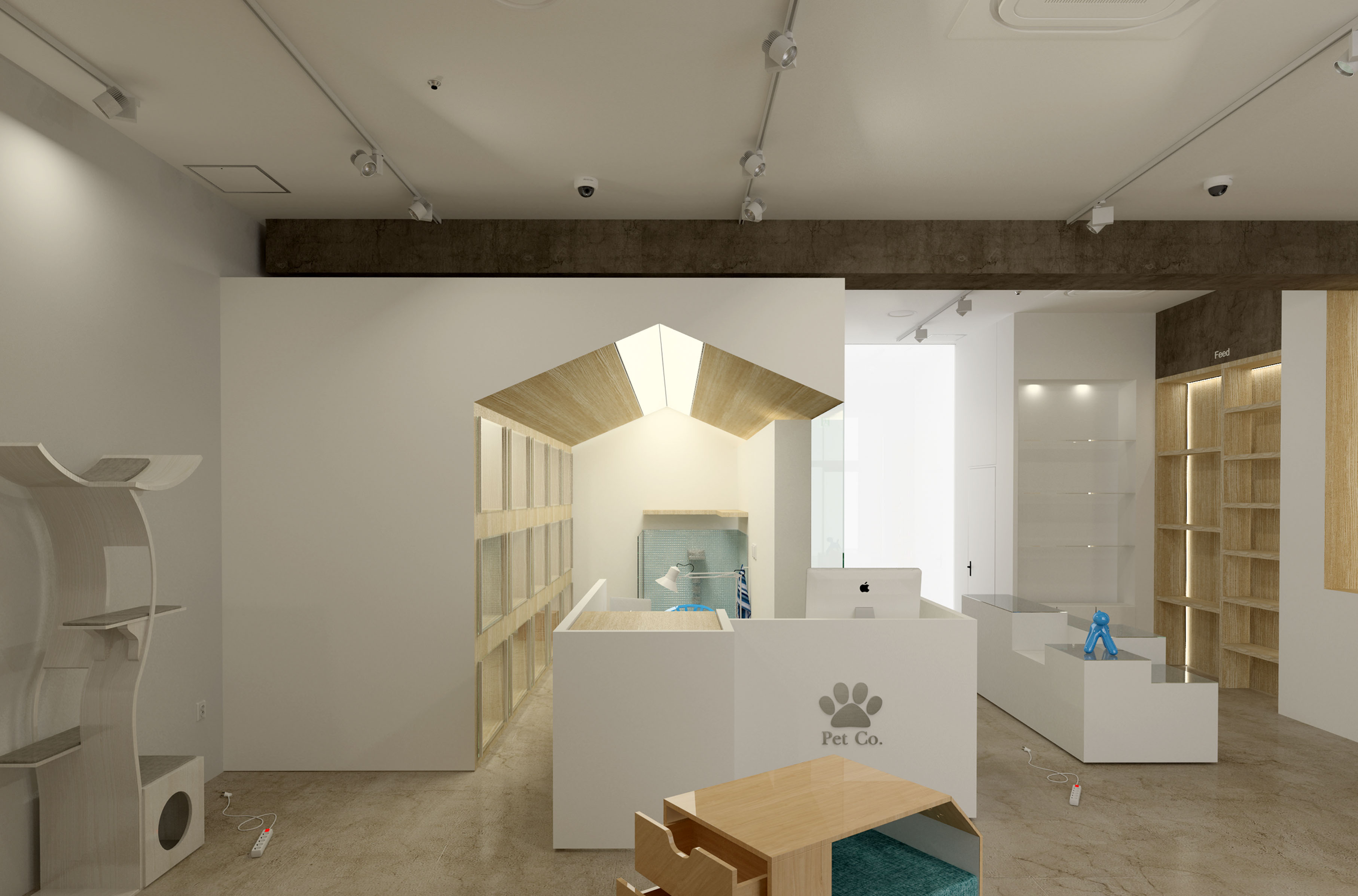 簡約風格寵物一體店裝修設計-第2張圖片-上海古都建筑設計集團 簡約風格寵物一體店裝修設計-第2張圖片-上海古都建筑設計集團