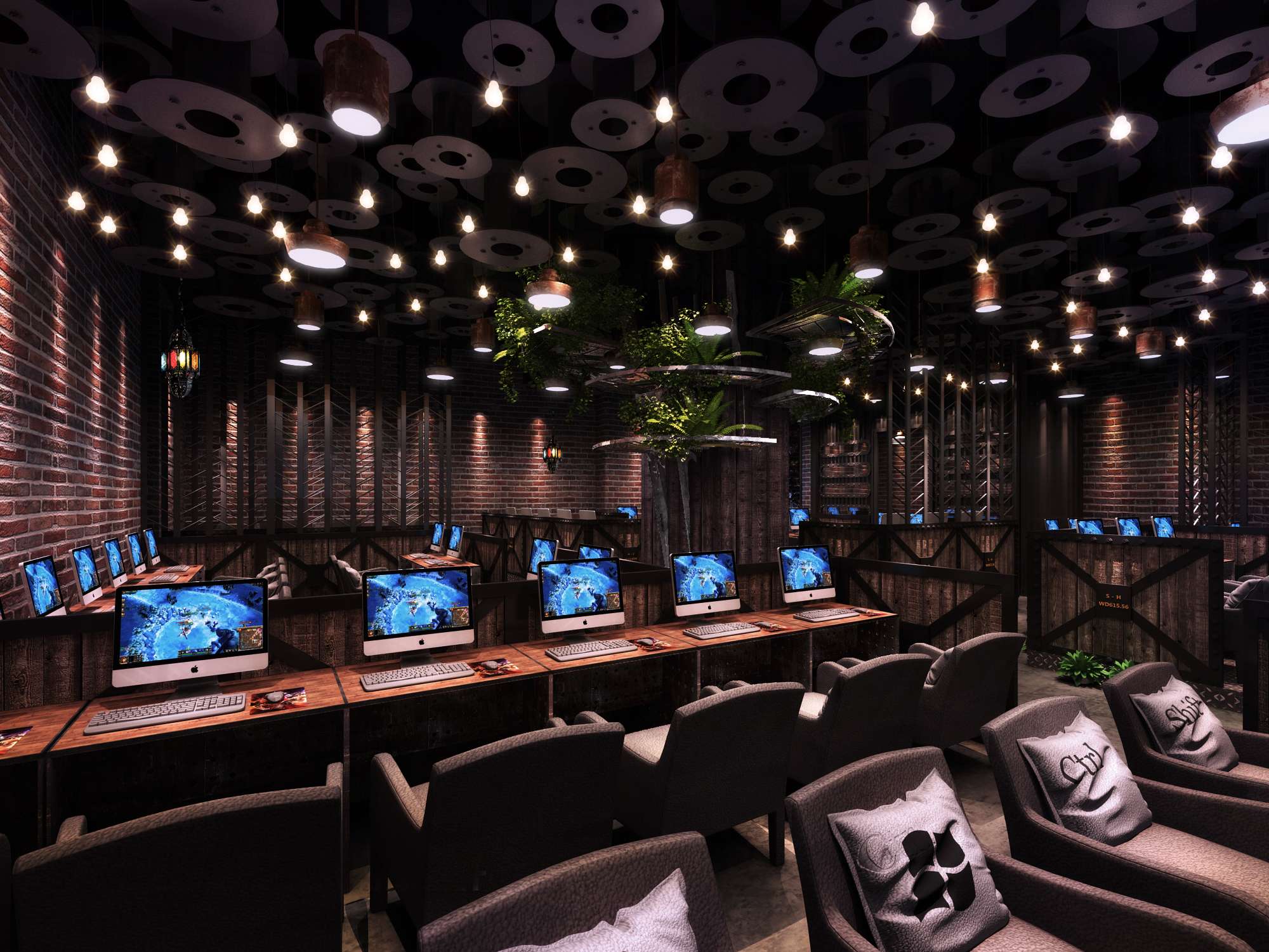 原木復古風格網(wǎng)吧裝修設計-第3張圖片-上海古都建筑設計集團 原木復古風格網(wǎng)吧裝修設計-第3張圖片-上海古都建筑設計集團